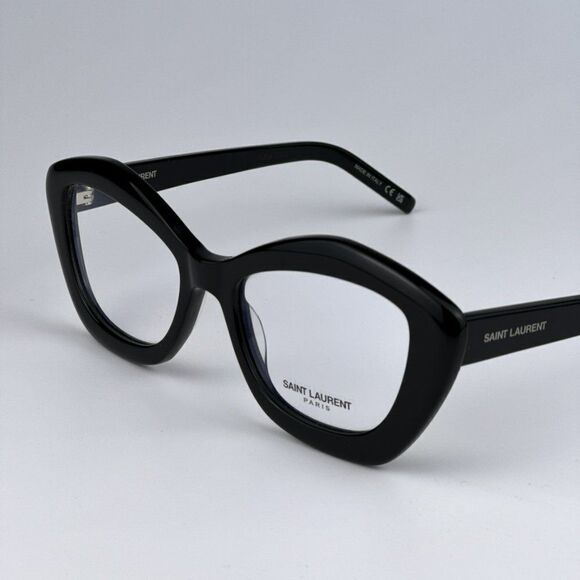 NEW Saint Laurent SL68OPT 001 Black Cat Eye Women Eyeglasses - Picture 11 of 15